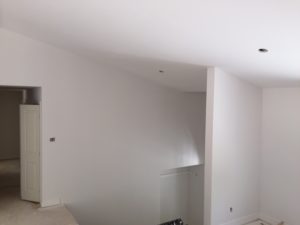 completed drywall in residential house