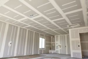 brand new drywall taping inside a home