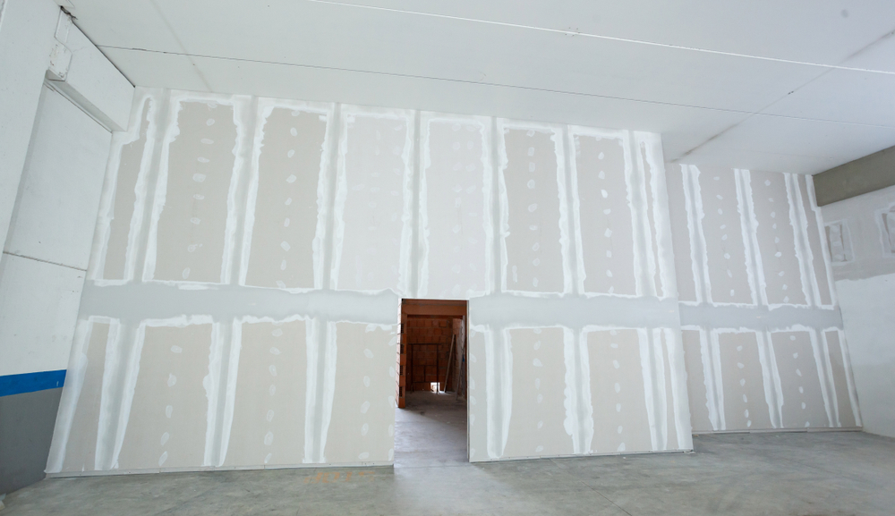 drywall inside a commercial renovation project